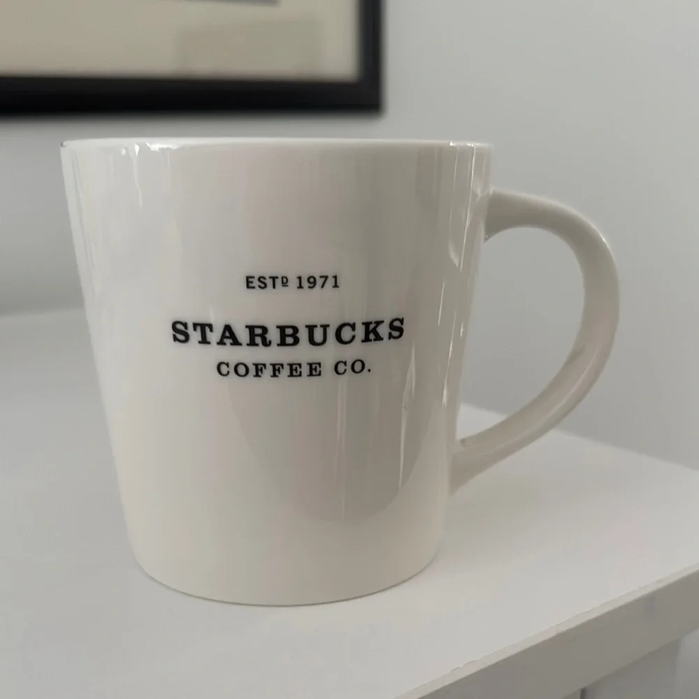 Starbucks Classic Oversized New Bone China Creamy White Mug 2010